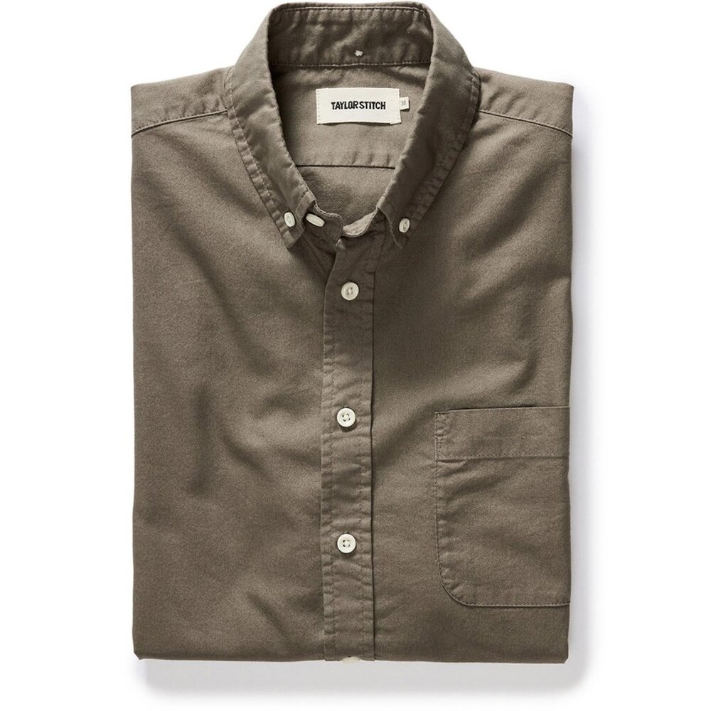 Taylor Stitch The Jack Shirt in Smoked Olive Oxford (NWT, XL / 44)